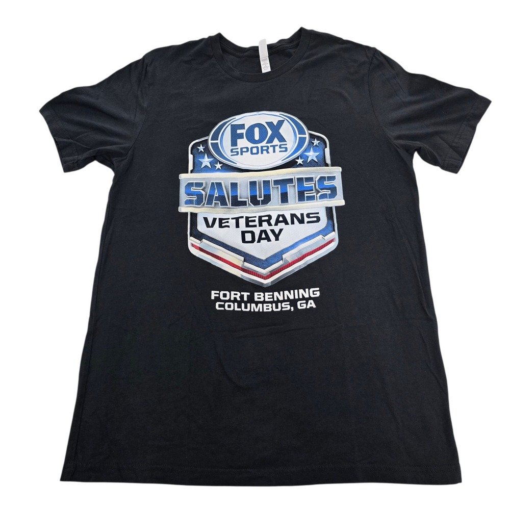Fox Sports Salutes‎ Veterans Day T-Shirt Fort Benning GA Bella Canvas M - Picture 2 of 5
